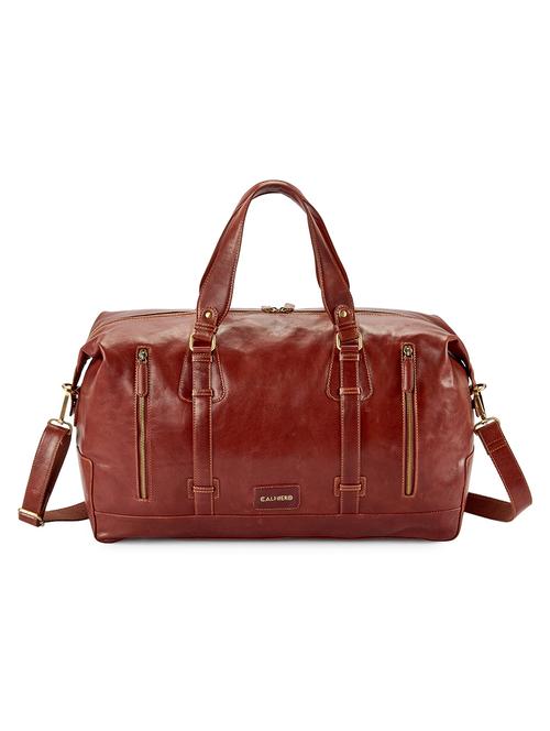 brown leather dufflebag - 14974259 - Very Small Image - 1