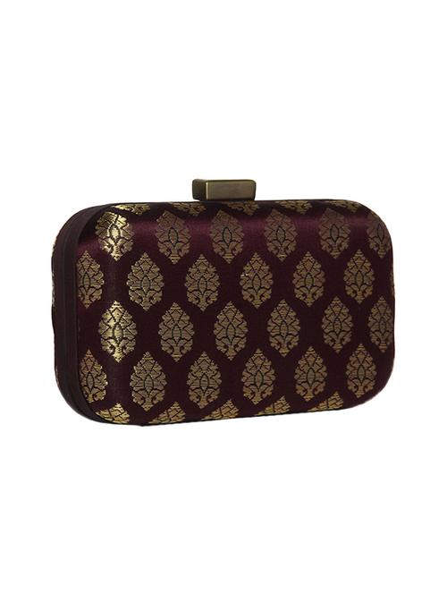 purple silk box clutch - 14974262 - Very Small Image - 1