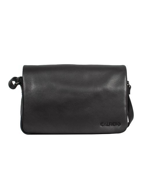 black leather messenger sling bag - 14974267 - Very Small Image - 1