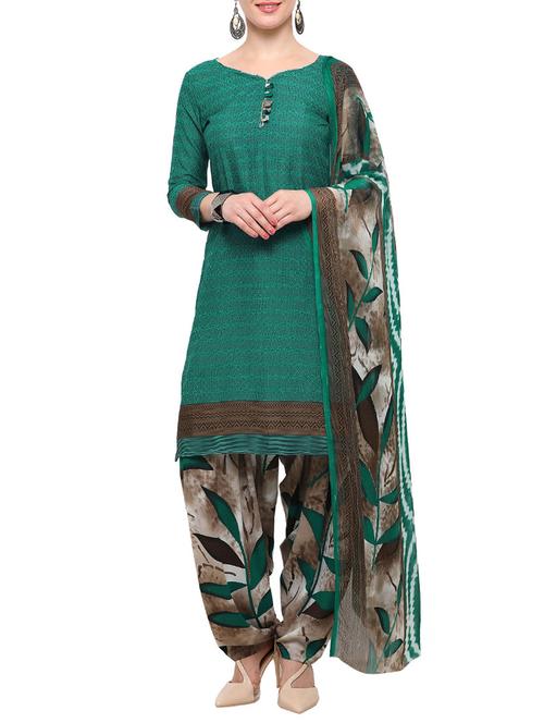 green unstitched salwar suit - 14978947 - Very Small Image - 1