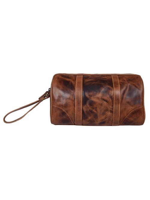 brown leather regular pouch - 14979012 - Very Small Image - 1
