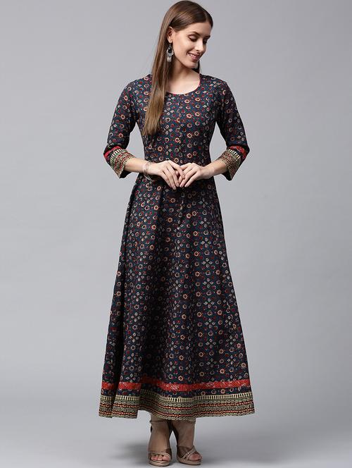 flared printed kurta - 14981096 - Very Small Image - 1