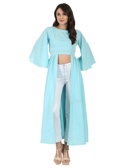 high-slit bell sleeves kurta - 14981142 - Very Small Image - 1