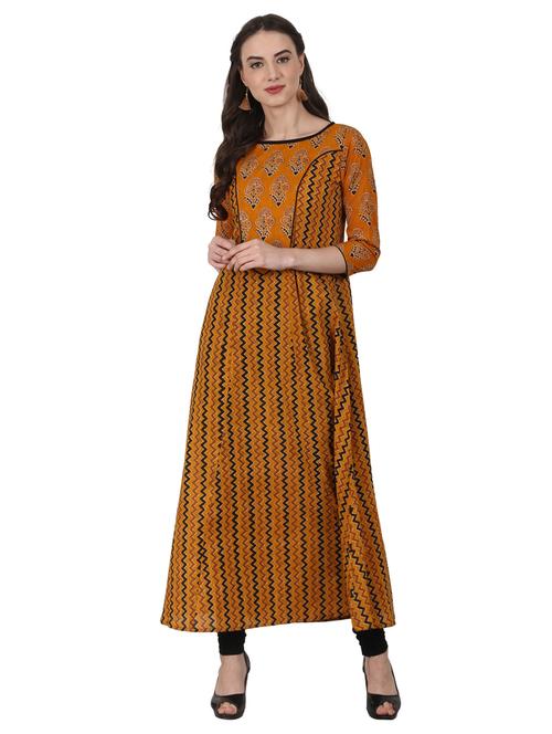 chevron a-line kurta - 14981256 - Very Small Image - 1