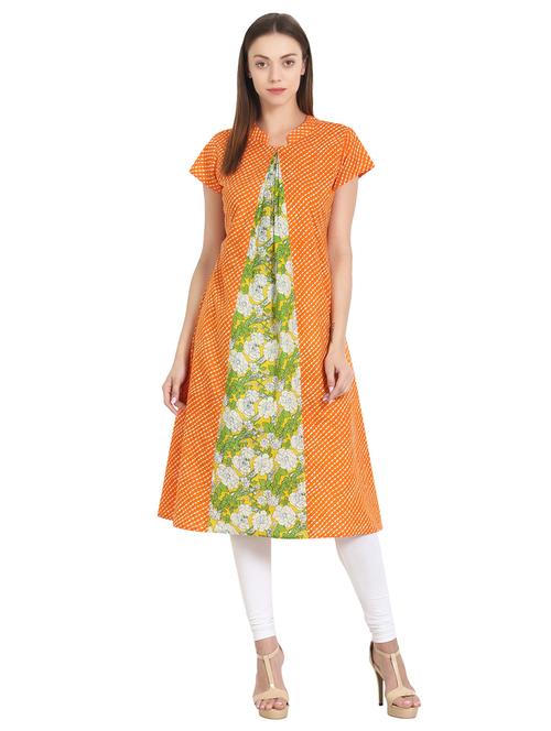 leheriya a-line kurta - 14981370 - Very Small Image - 1