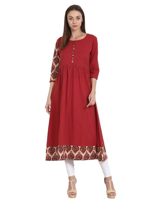 flared printed kurta - 14981398 - Very Small Image - 1