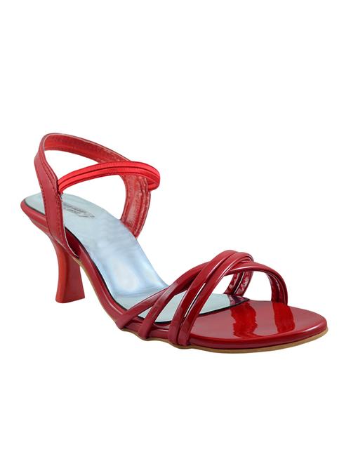 red pu back strap sandals - 14981707 - Very Small Image - 1