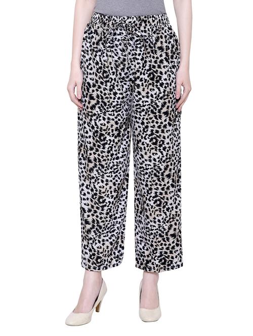 black printed crepe palazzo - 14982778 - Very Small Image - 1