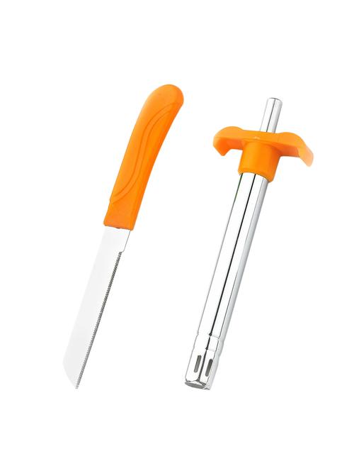 orange knife gas lighter with knife - 14985080 - Very Small Image - 1