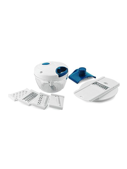 fruit & vegetable swift chopper slicer dicer with shredding , grating , slicing blades with safety holder - 14985081 - Very Small Image - 1