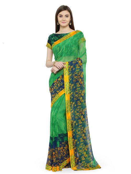 abstract printed saree - 14987246 - Very Small Image - 1