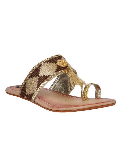 copper one toe kolhapuri - 14987304 - Very Small Image - 1