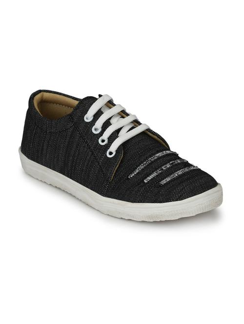 black denim laceup sneakers - 14987330 - Very Small Image - 1