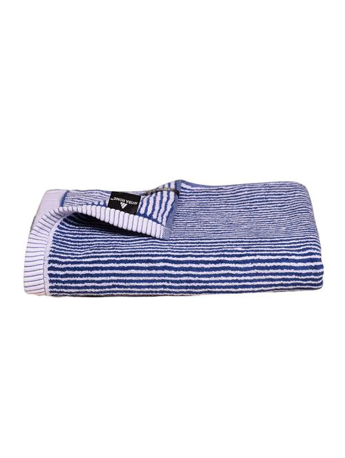 avira home pin stripe cotton bath towel, 600 gsm, (grey and white) - 14988209 - Very Small Image - 1