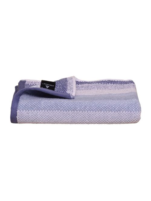 ombre stripes cotton bath towel, 540 gsm, (blue) - 14988265 - Very Small Image - 1