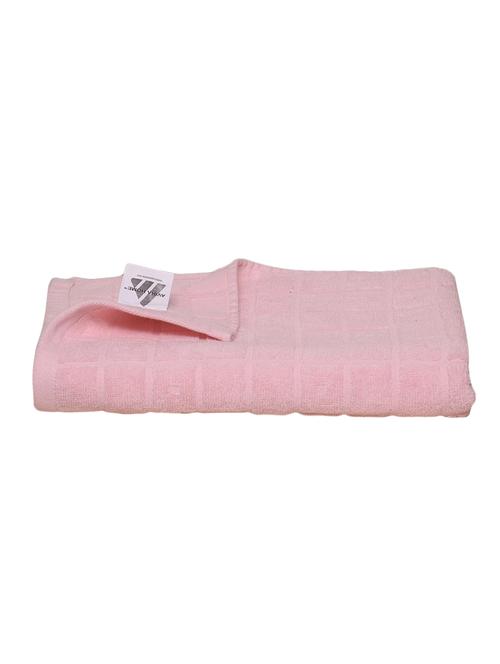quick dry check cotton bath towel, 410 gsm, (light pink) - 14988280 - Very Small Image - 1