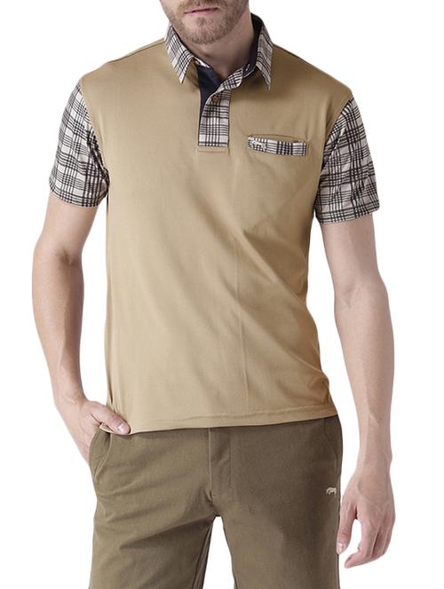 beige polyester t-shirt - 14989196 - Very Small Image - 1