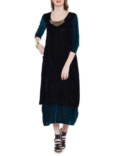 black velvet layered dress - 14989591 - Very Small Image - 1
