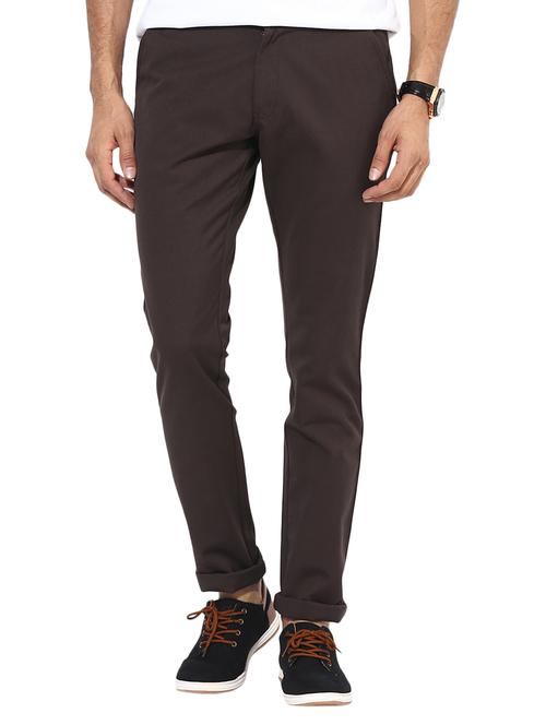 brown cotton chinos - 14990194 - Very Small Image - 1