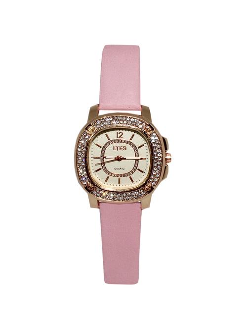 jm women,s ltes light pink leather belt watch - 14990958 - Very Small Image - 1