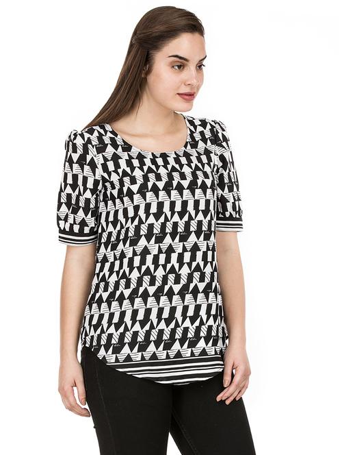 women's a line round neck top - 14993448 - Very Small Image - 1