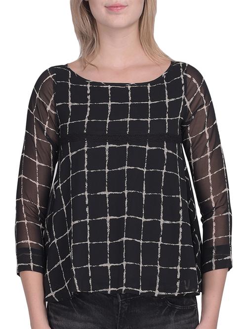 black checkered boxy top - 14993500 - Very Small Image - 1