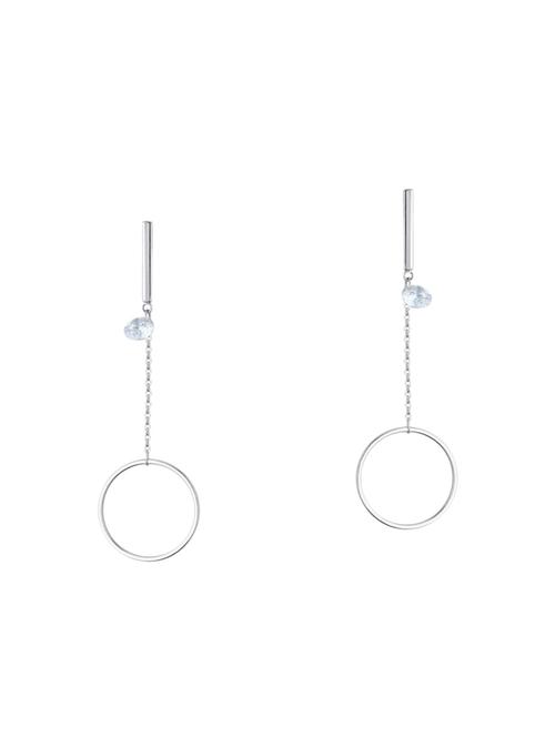 silver metal drop earrings - 14994398 - Very Small Image - 1