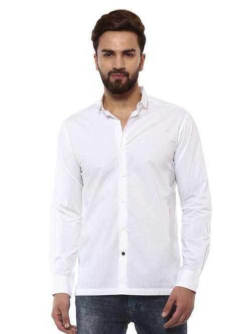white cotton casual shirt - 14997521 - Very Small Image - 1