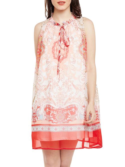 red printed shift dress - 14997757 - Very Small Image - 1