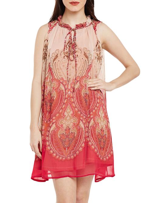red printed shift dress - 14997758 - Very Small Image - 1