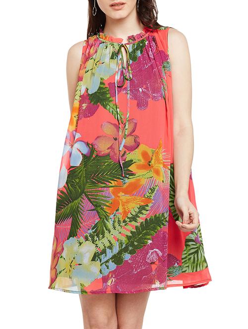 pink printed shift dress - 14997759 - Very Small Image - 1