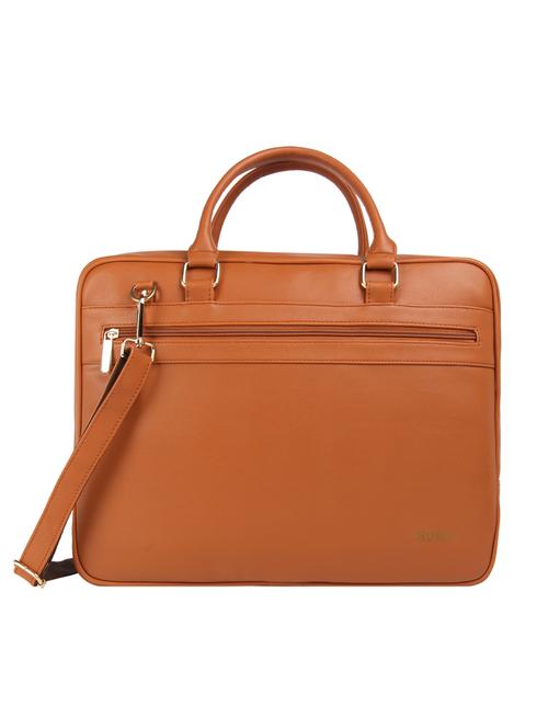 tan leatherette laptop bag - 14997901 - Very Small Image - 1
