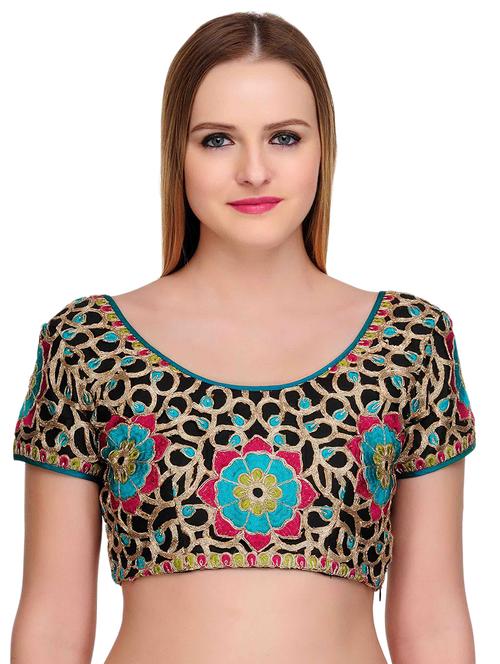 fuchsia designs multi colored embroidered blouse - 14999488 - Very Small Image - 1