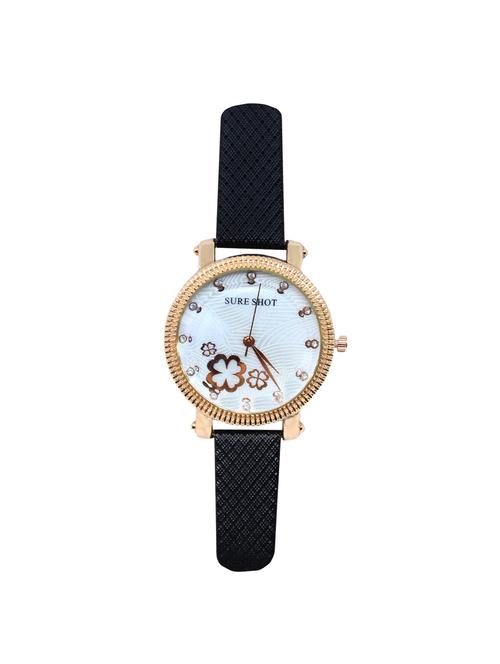 jm new sure short style black leather belt watch - 15000112 - Very Small Image - 1