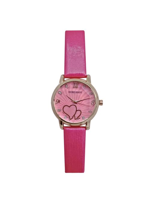 jm new sure short style' pink leather belt watch - 15000121 - Very Small Image - 1