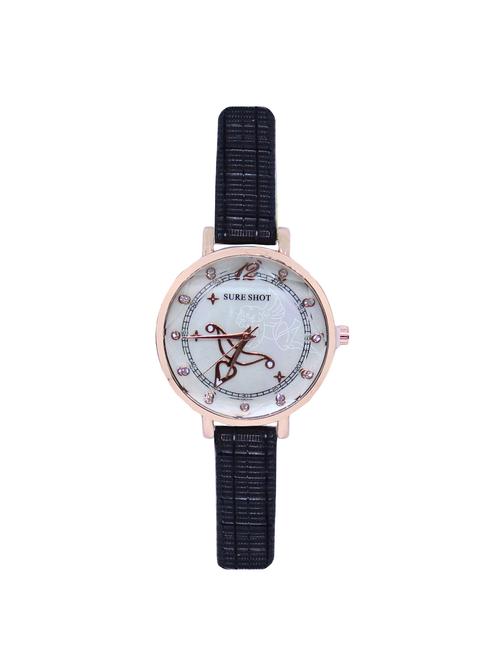 jm new sure short style line black leather belt watch - 15000125 - Very Small Image - 1