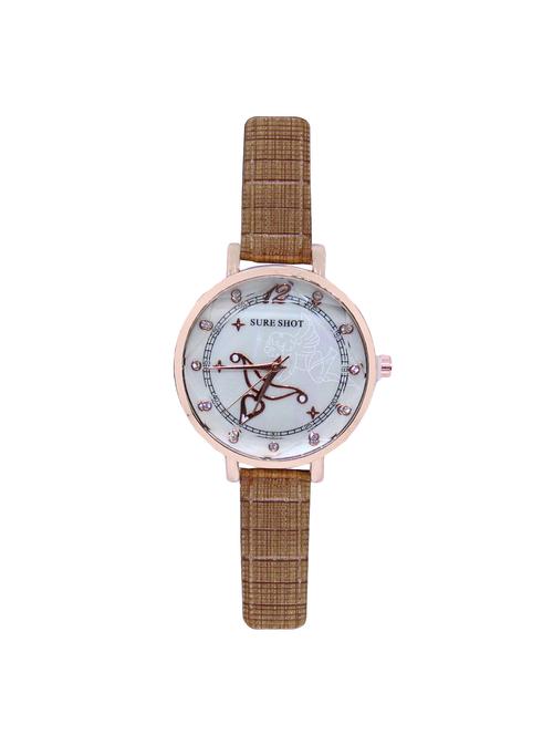 jm new sure short style line brown leather belt watch - 15000126 - Very Small Image - 1