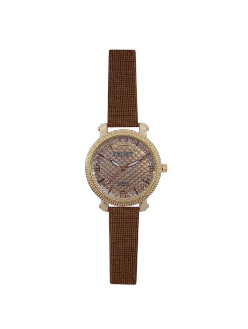 jm new sure short style mate brown leather belt watch - 15000133 - Very Small Image - 1