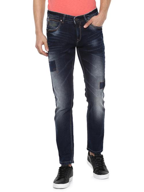 blue cotton washed jeans - 15000587 - Very Small Image - 1
