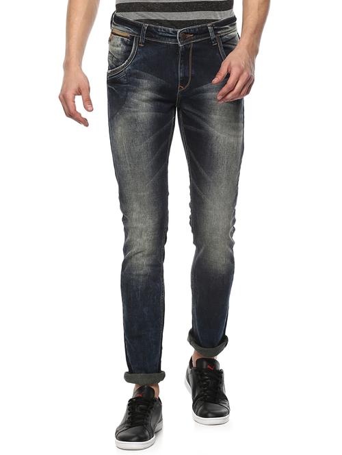 blue cotton washed jeans - 15000608 - Very Small Image - 1