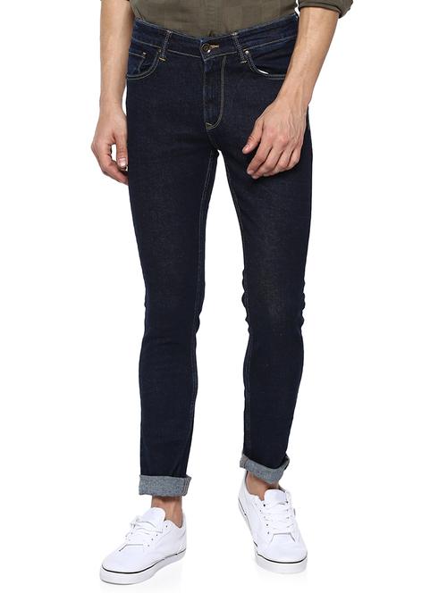dark blue plain denim jeans - 15000650 - Very Small Image - 1