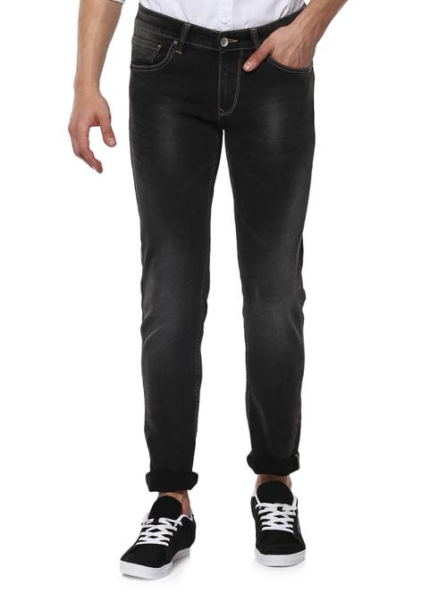 black cotton washed jeans - 15000670 - Very Small Image - 1