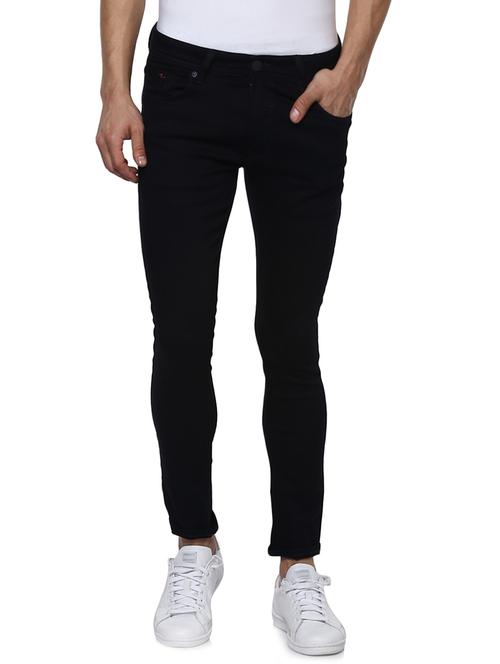 dark blue cotton plain jeans - 15000692 - Very Small Image - 1