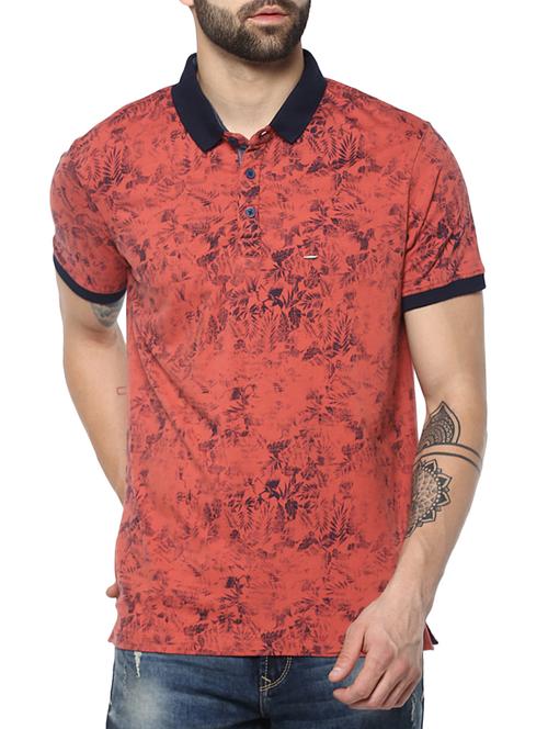 red cotton all over print tshirt - 15001040 - Very Small Image - 1