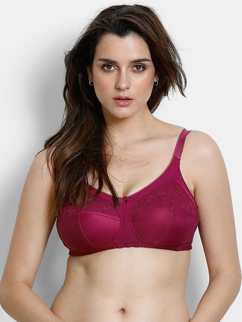 bow patch lace panel bra - 15008032 - Very Small Image - 1