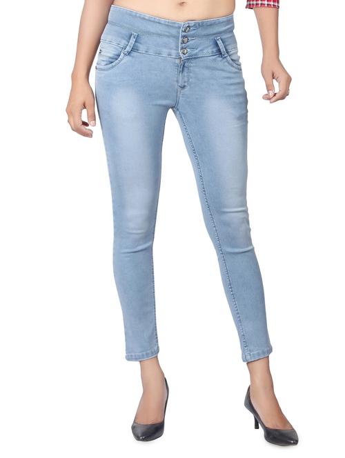 light blue stone wash denim jeans - 15008397 - Very Small Image - 1