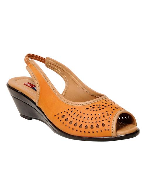 tan back strap wedge - 15008507 - Very Small Image - 1