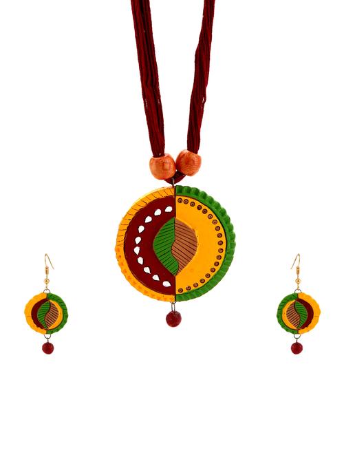multi colored wood necklaces and earring - 15009804 - Very Small Image - 1