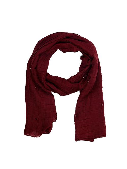 red cotton scarf - 15010887 - Very Small Image - 1