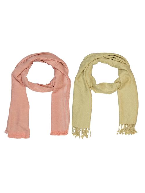 multi colored cotton scarf - 15010900 - Very Small Image - 1